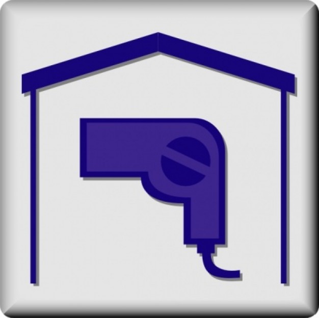 Hotel Icon In Room Hair Dryer clip art | Download free Vector