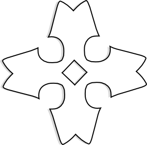 Shaded Heraldic Cross Outline clip art - vector clip art online ...