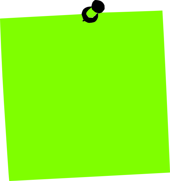 Post It Note Green clip art - vector clip art online, royalty free ...