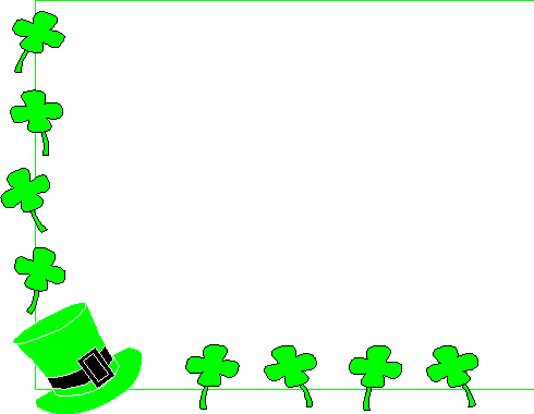 Green Shamrock Border Clipart