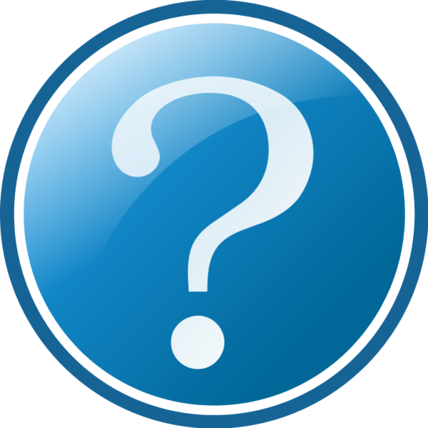 question mark in a blue circle - vector Clip Art