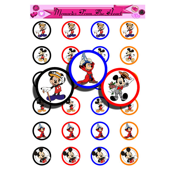 Mickey Mouse Bottle Cap Images / Collage by MemoriesFromTheHeart