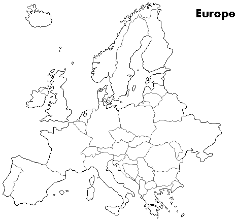 europe map blank