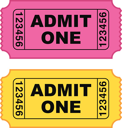Movie Ticket Clip Art, Vector Images & Illustrations