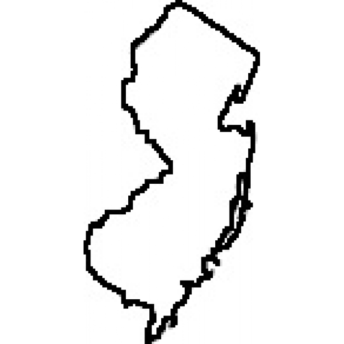 Teacher State of New Jersey Outline Map Rubber Stamp