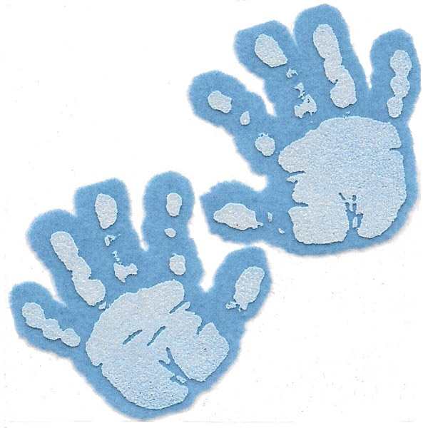 Baby's Handprint Iron On Transfer - Blue | Baby N Toddler