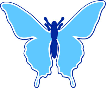 Blue Butterfly Clip Art