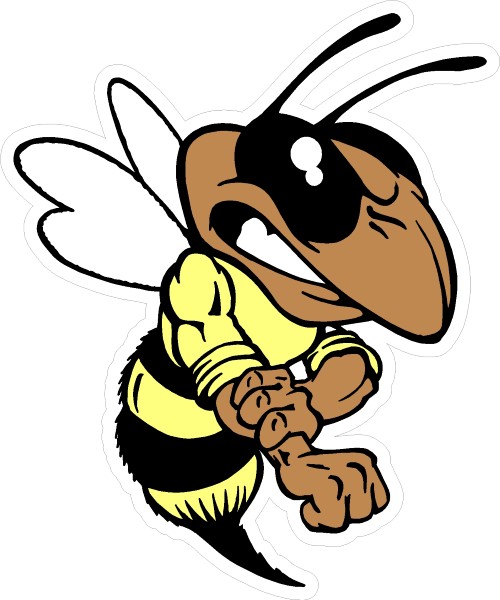 HORNET YELLOW JACKET BEE MASCOT DECAL / STICKER beams02