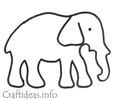 Elephant Templates Clipart