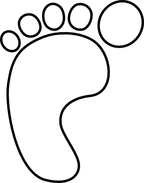 Footprint template clipart