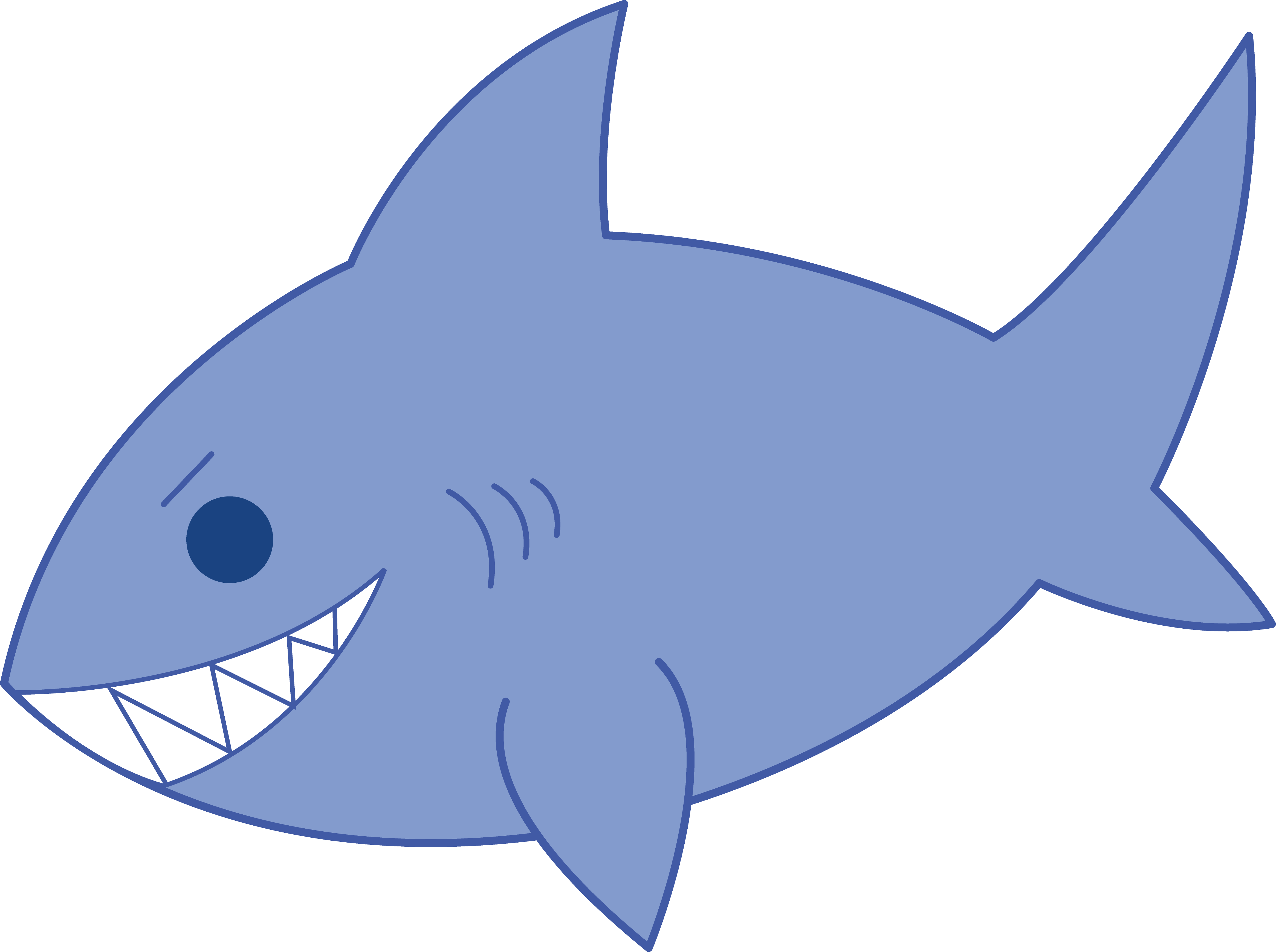 Cartoon sharks clipart