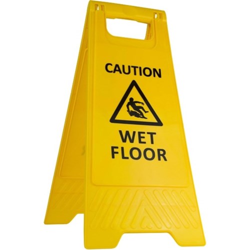 Caution Wet Floor Safety Sign Collapsible 290x660mm | OfficeMax NZ