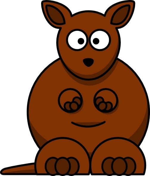 Cartoon Kangaroo clip art Free vector in Open office drawing svg ...