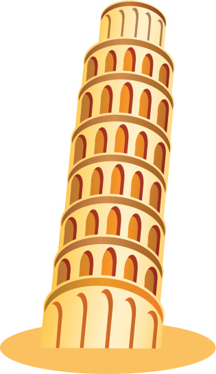 Clip Art Of A Tower Of Pisa Clip Art, Vector Images ...
