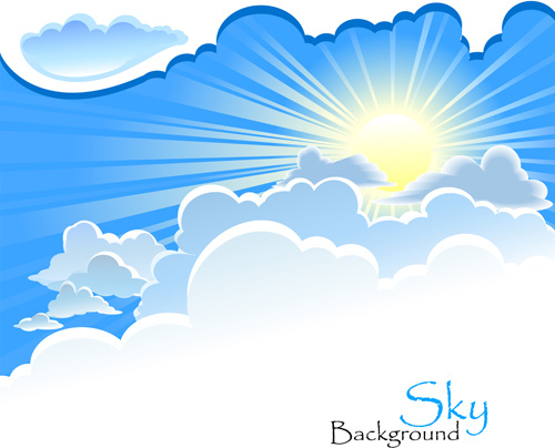 Blue sky background vector free vector download (44,926 Free ...
