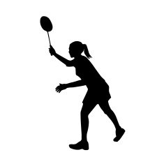 Badminton Smash Clipart Girl