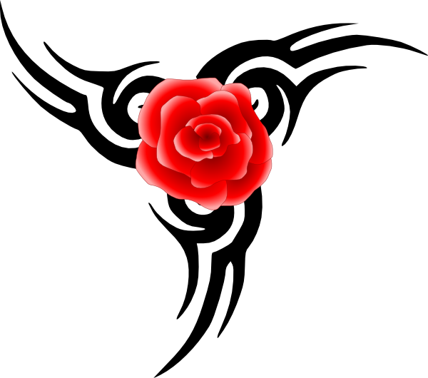 Simple Tribal Rose - ClipArt Best