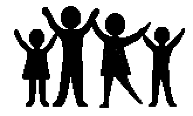 4 person family clipart