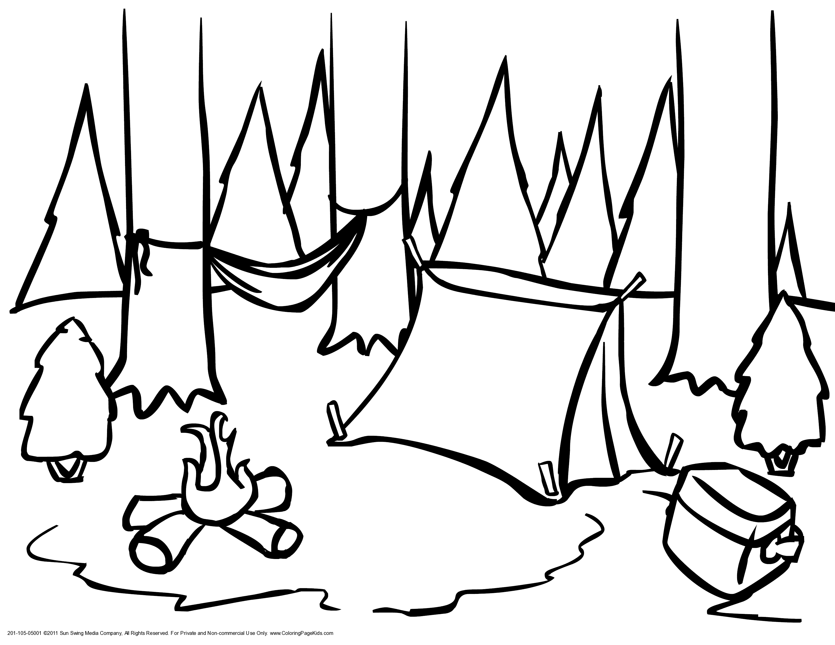 Camping Coloring Pages For Toddlers - AZ Coloring Pages