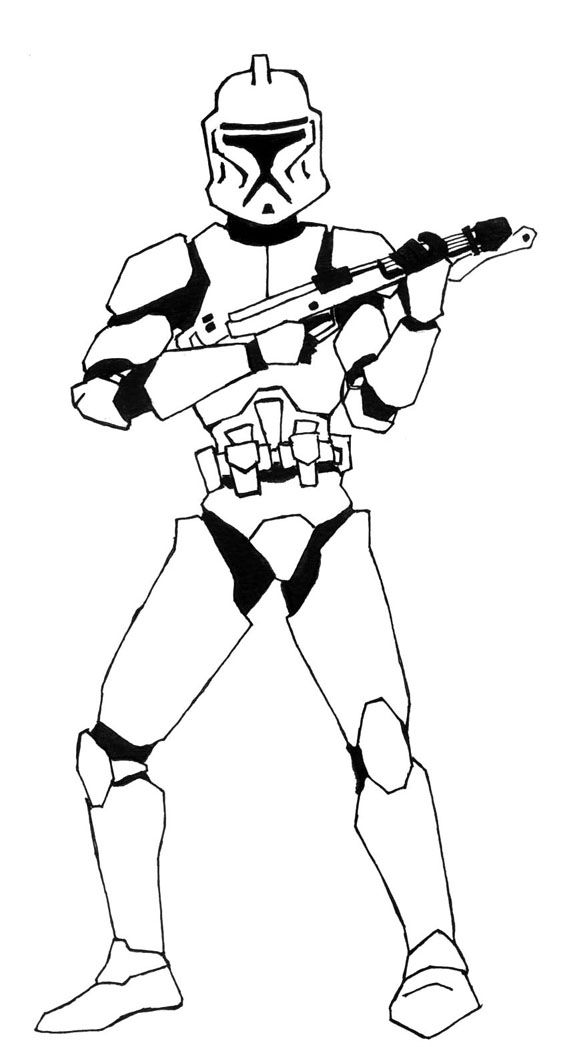 Star wars clipart line drawing