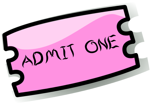 Admit One Ticket Clipart