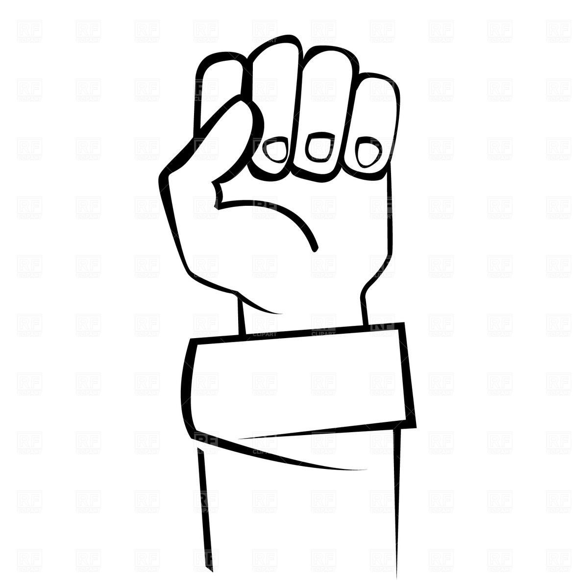 Clenched fist clipart