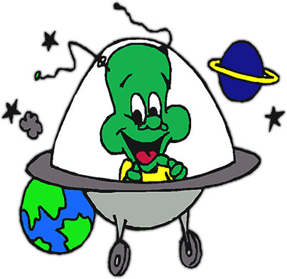 Alien In Spaceship Clip Art