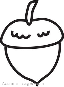 Acorn Outline Clipart