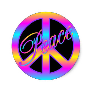 Colorful Peace Sign Stickers | Zazzle