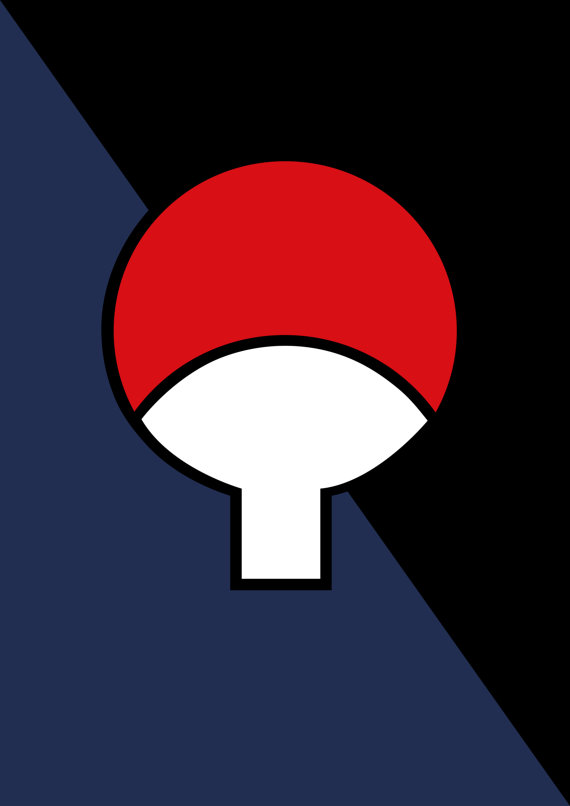 Naruto Poster Uzumaki & Uchiha clan symbols by MixPosters on Etsy