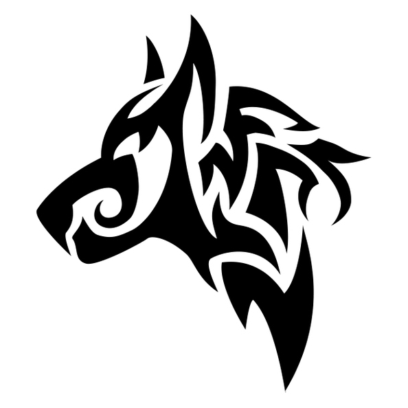 Tribal Wolf - ClipArt Best