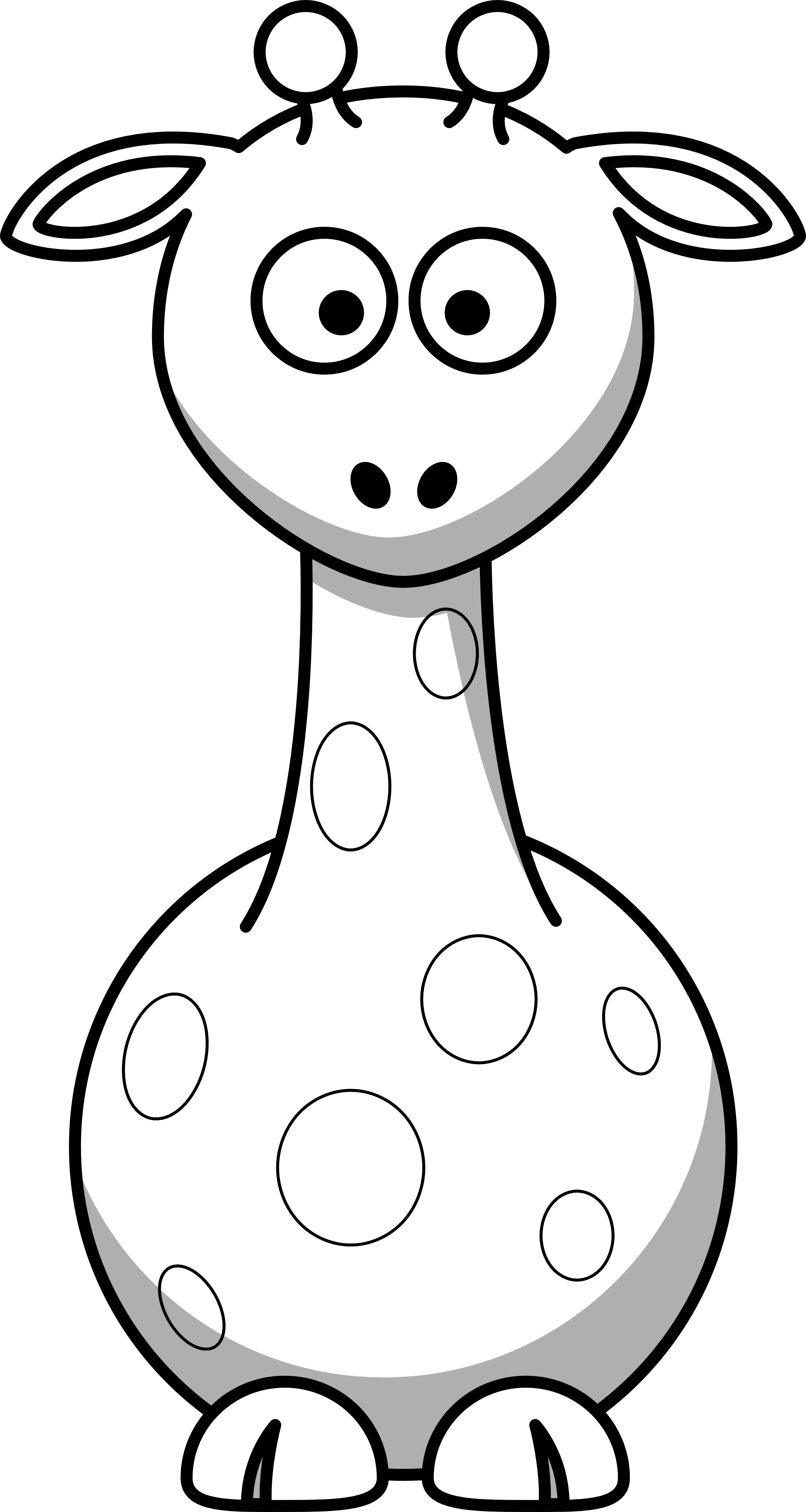 Baby Animal Black And White Clipart