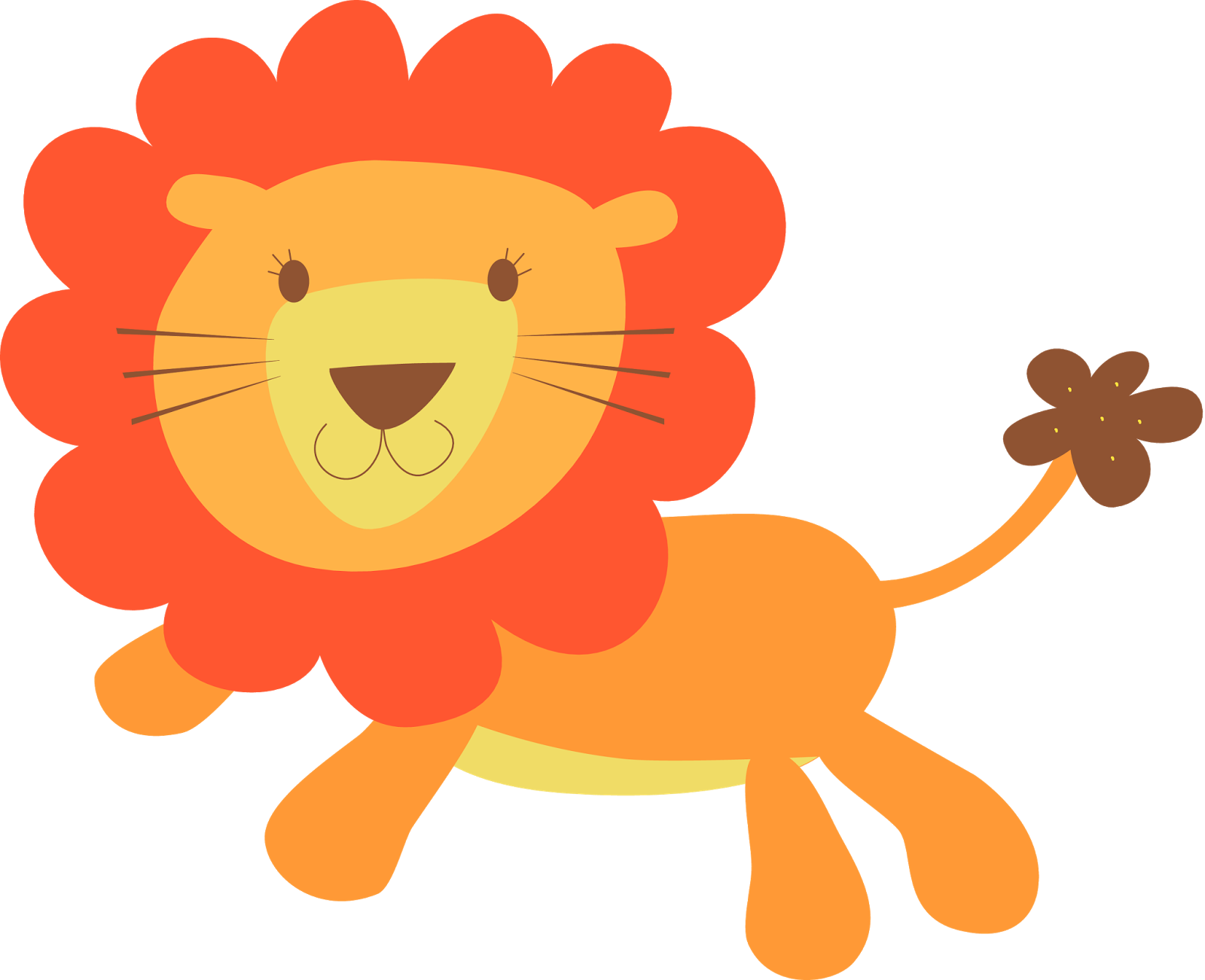 Cute baby lion clipart transparent