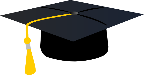 Clipart graduation hat vector