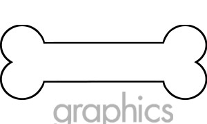 Dog bone outline clip art