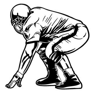 Football offensive lineman clipart