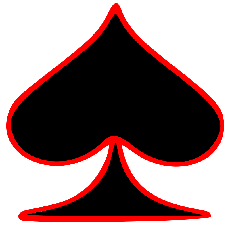 Free Clipart: Outlined Spade Playing Card Symbol | Symbol | GR8DAN