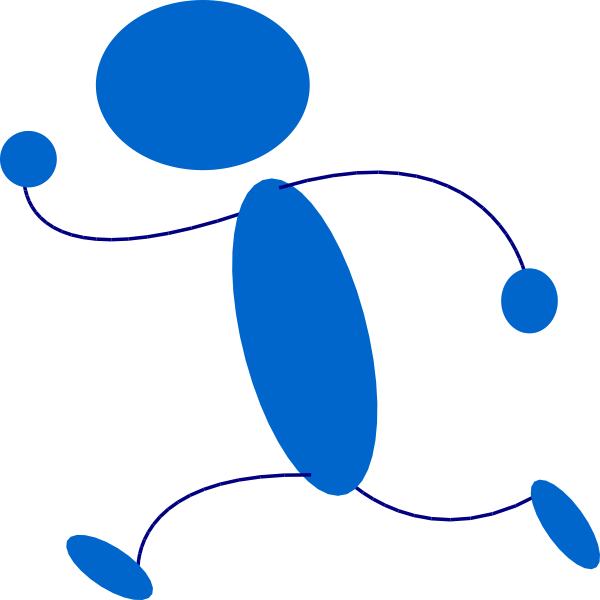 Clipart animated cartoon man running