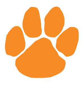 Orange Paw Print