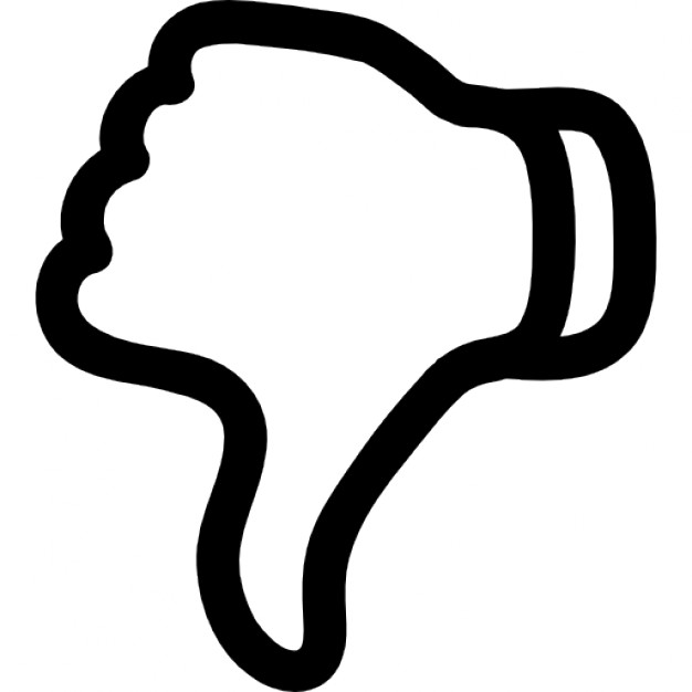 Thumbs down, dislike symbol for facebook Icons | Free Download