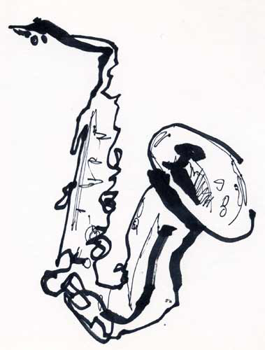 Saxophone Drawing - ClipArt Best