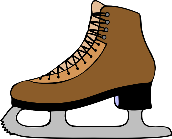 Brown Skate Med clip art - vector clip art online, royalty free ...