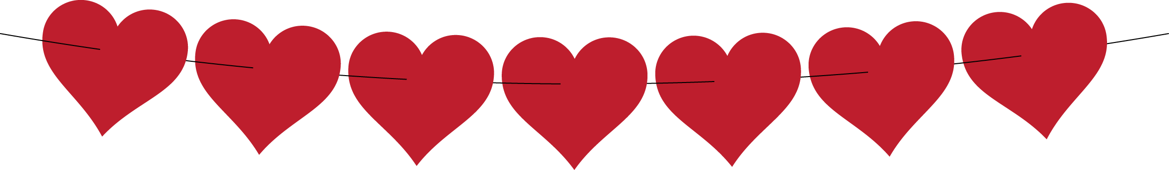 String of hearts clipart - Clipartix