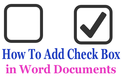 How To Add Check Boxes to Word Documents - All Blogger Buzz