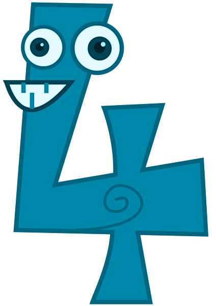 Free clipart number 4