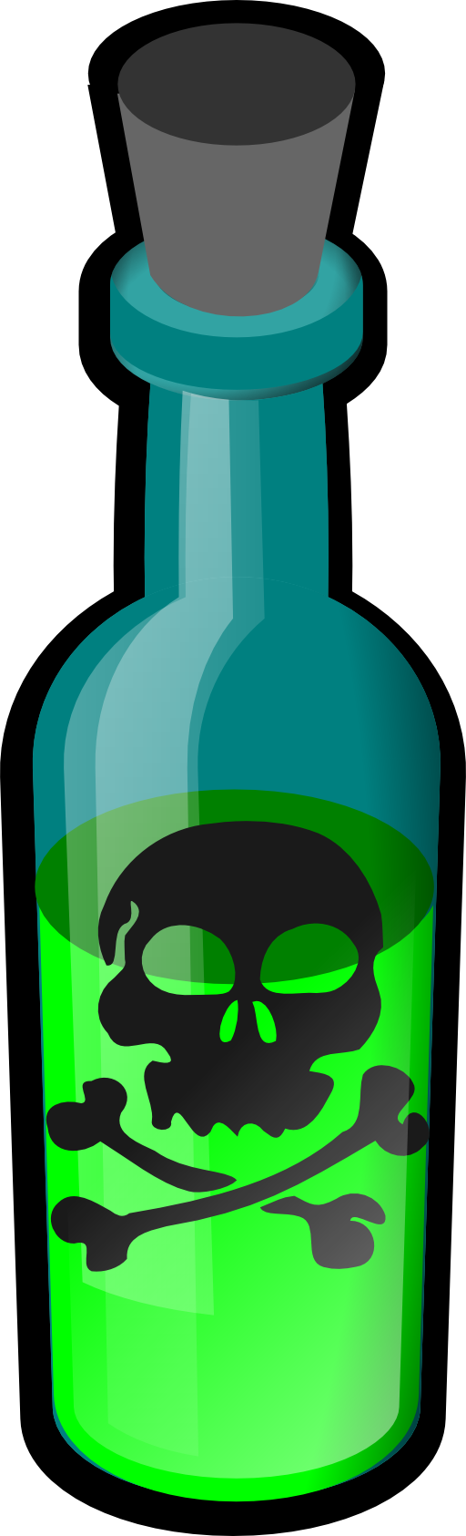 Bottle of poison clipart
