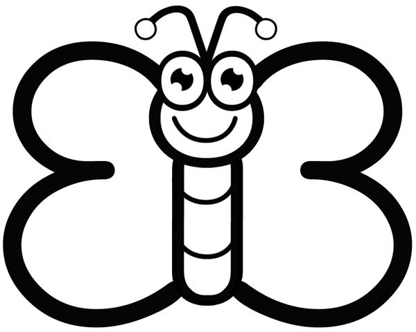 How to Draw Cartoon Butterflies Drawing Tutorial for Preschoolers ...