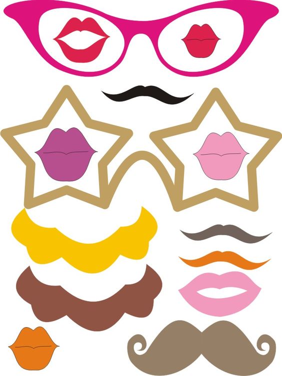 Photobooth - Lunettes, moustaches, bouches colorÃ©es | Photobooth ...