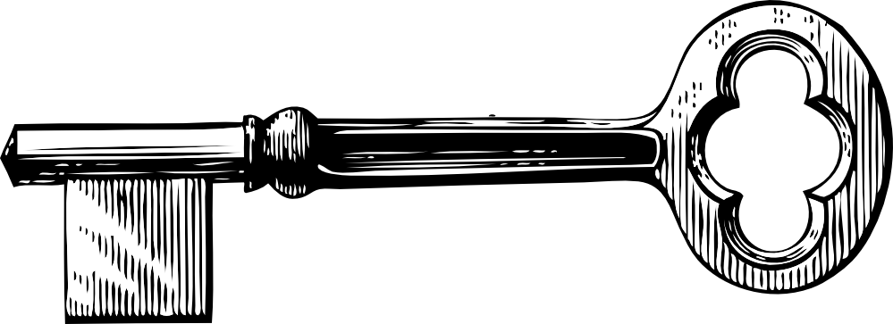 Key Clip Art Black and White – Clipart Free Download