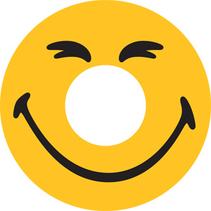 Smirky Smiley Face Contact Lenses (Pair) | Smiley Face Contact Lenses